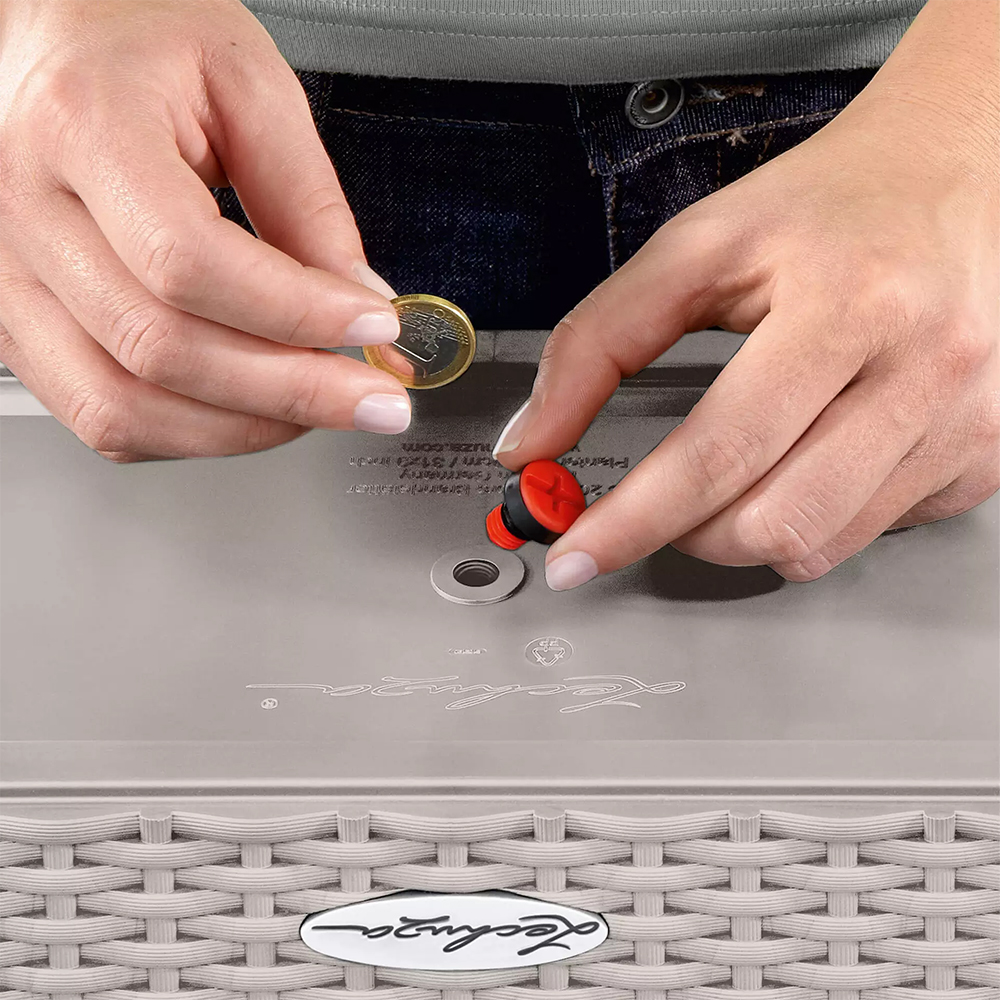 LECHUZA BACINO Cottage Square Poly Resin Self-watering Planter