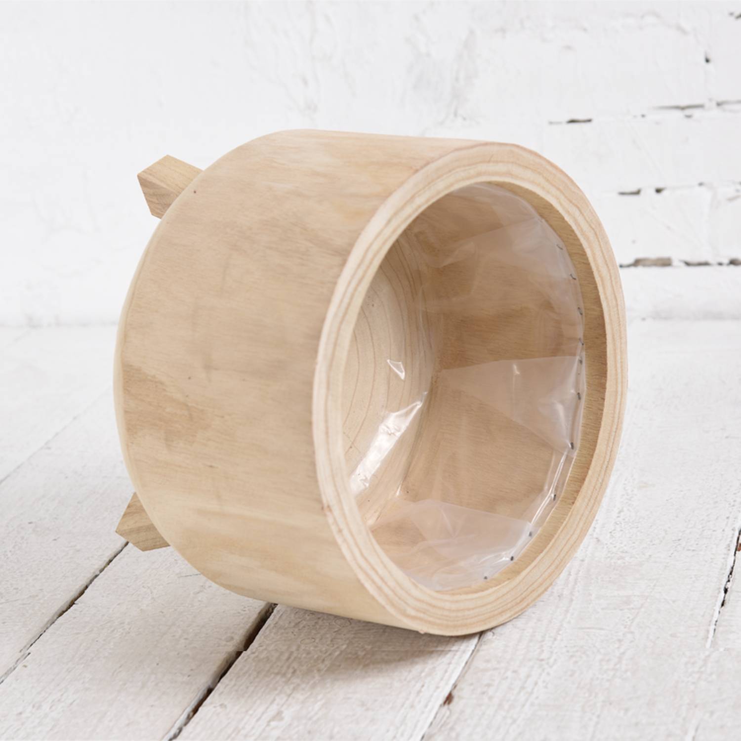 HORTICO GROWER Wooden House Planter with Legs, Indoor Plant Pot Stand with Waterproof Liner