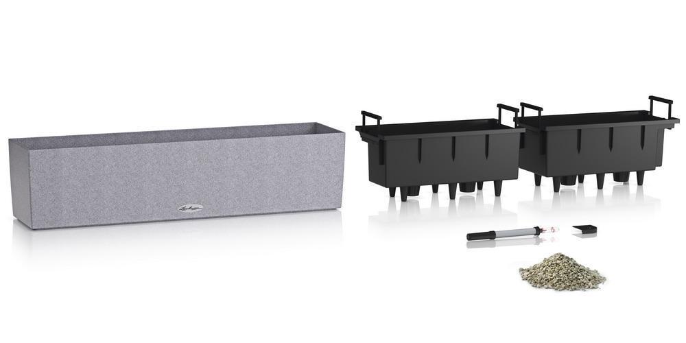 LECHUZA BALCONERA Stone Trough Poly Resin Self-watering Planter Set