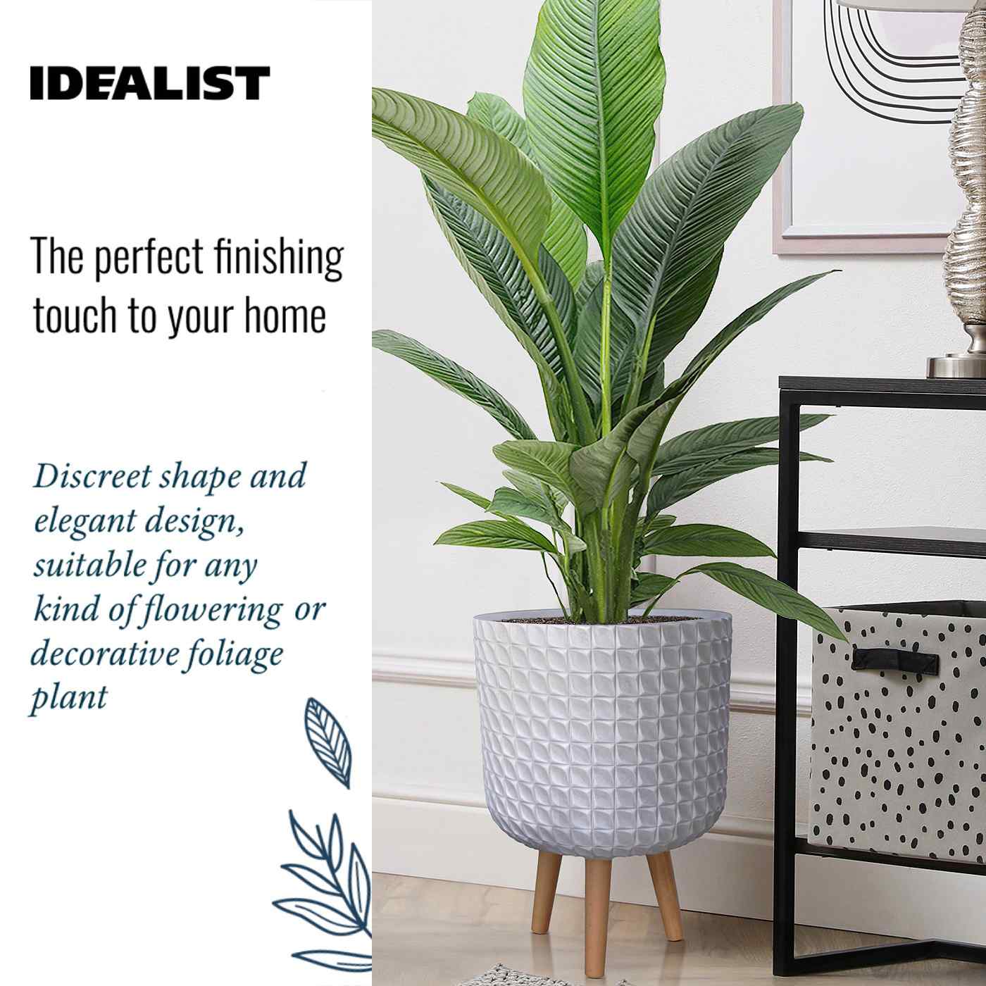 IDEALIST Lite Faceted Effect Planter on Legs