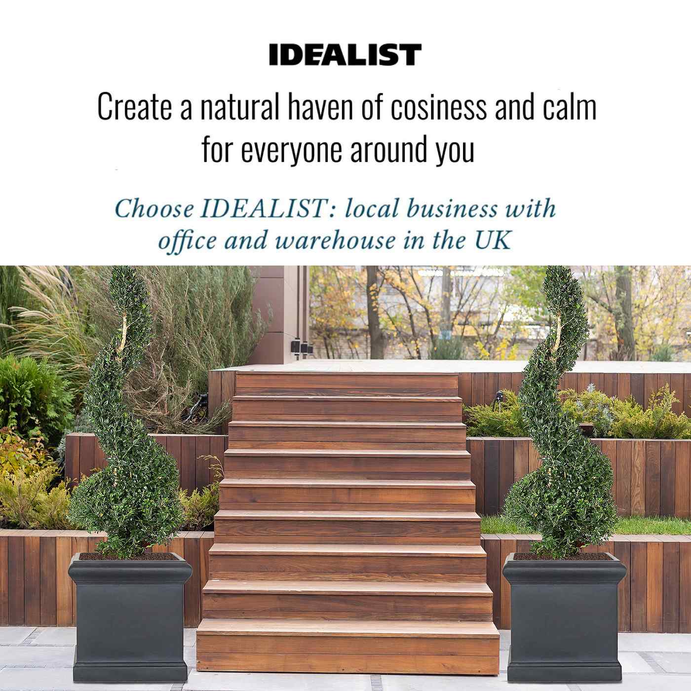 IDEALIST Lite Victorian Box Square Light Stone Outdoor Planter