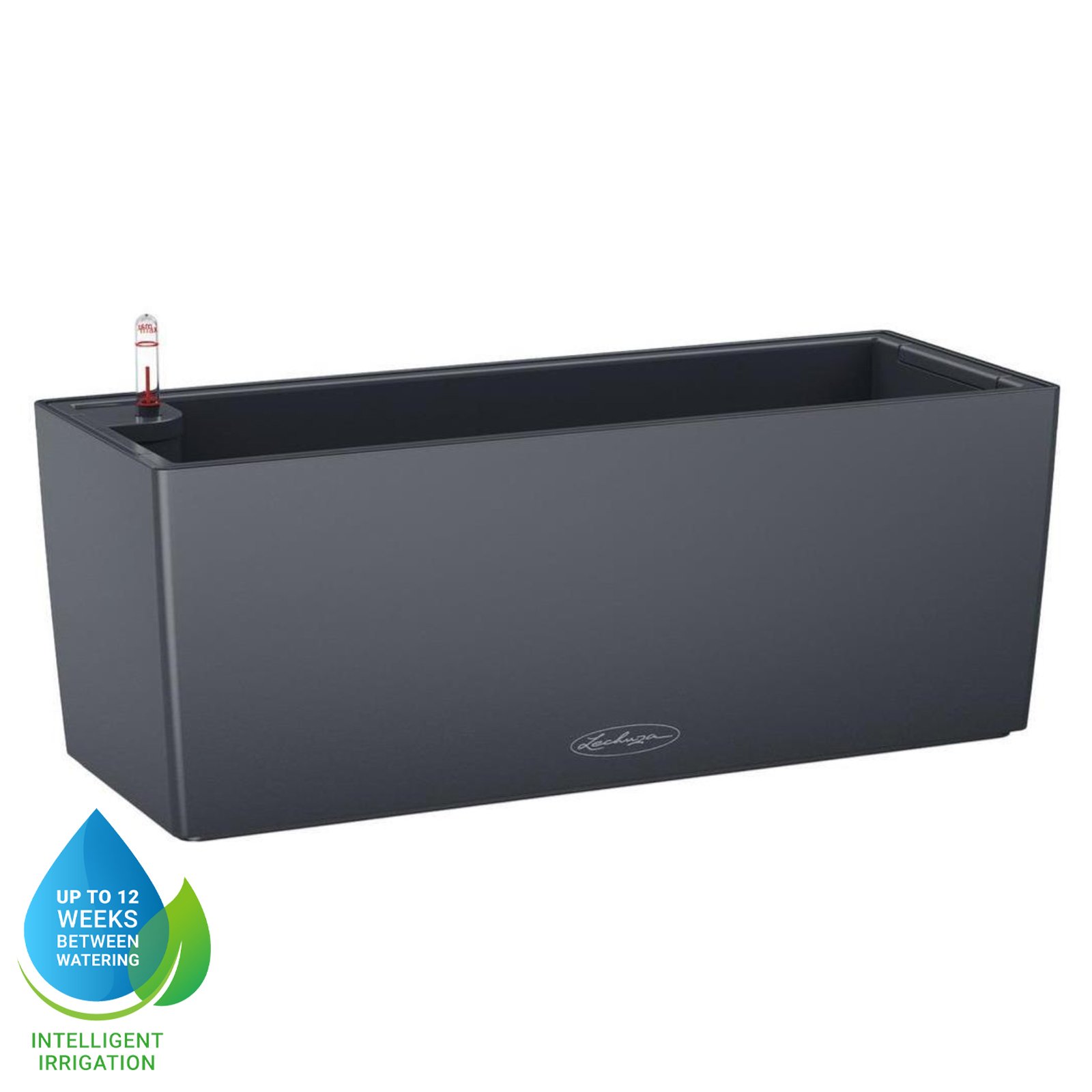 LECHUZA BALCONERA Color Trough Poly Resin Self-watering Planter