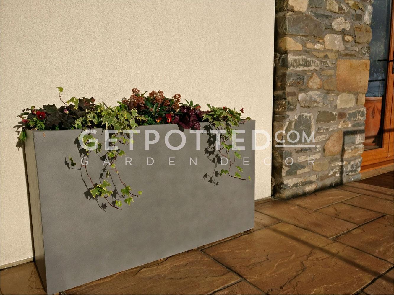 IDEALIST Lite Contemporary Light Concrete High Trough Planter
