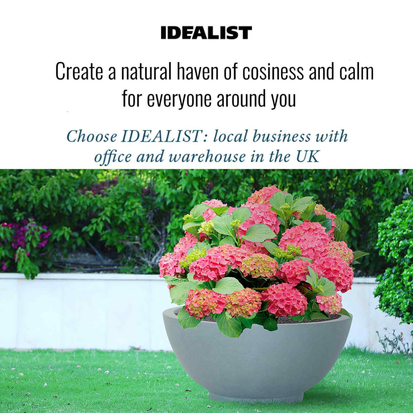 IDEALIST Lite Dish Style Smooth Bowl Outdoor Planter
