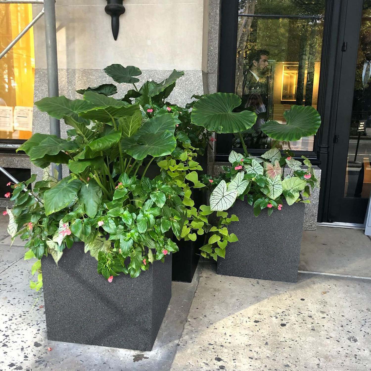 IDEALIST Lite Textured Concrete Effect Square Outdoor Planter