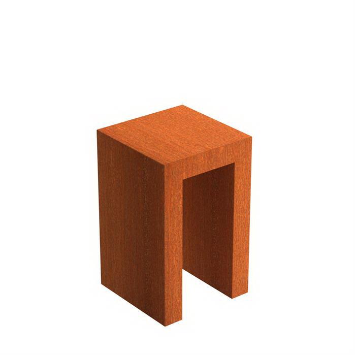 Corten Steel Tall Square U-Block