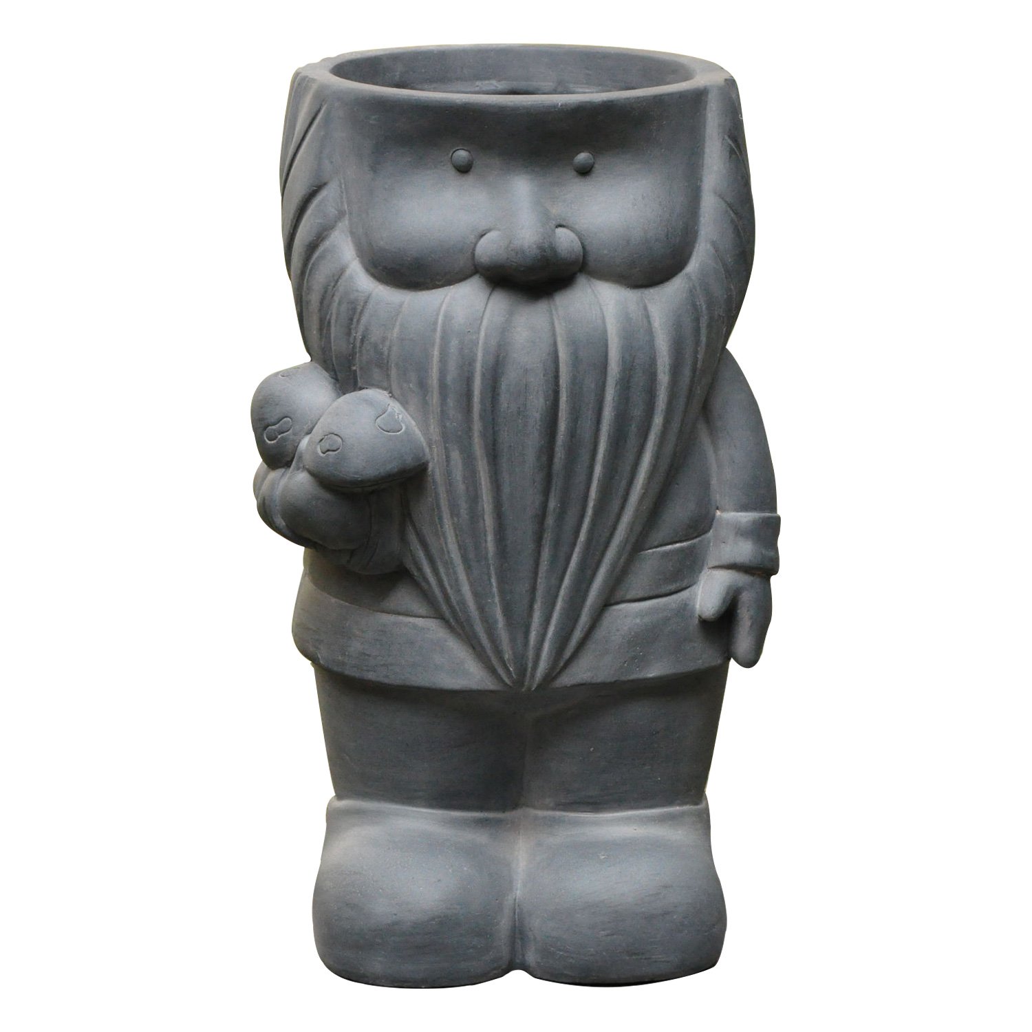 IDEALIST Lite Gnome with Mushrooms Oval Plant Pot Outdoor