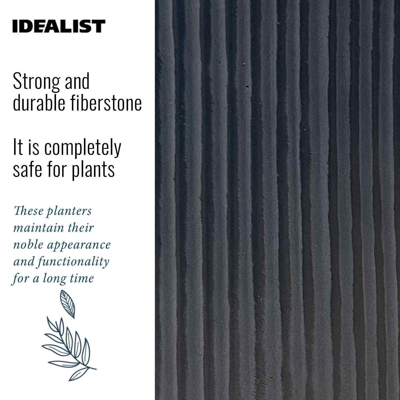IDEALIST Lite Vertical Ribbed Cylinder Outdoor Planter