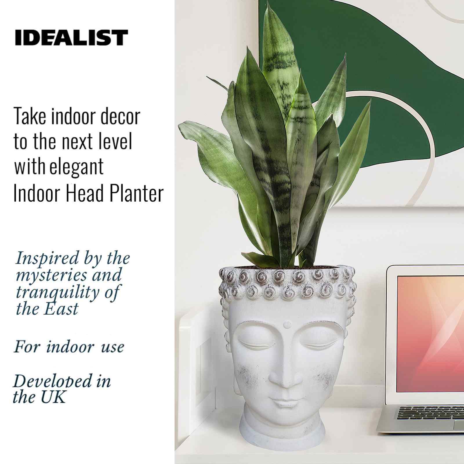 IDEALIST Lite Buddha Face Plant Pot Indoor