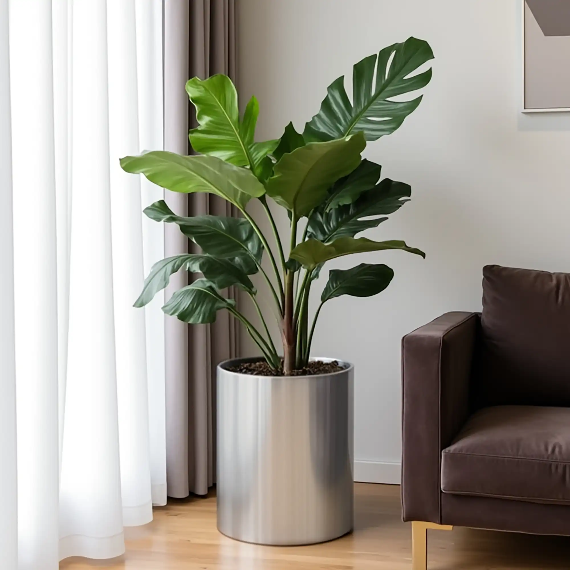 Superline Standard on Ring Round Indoor Planter