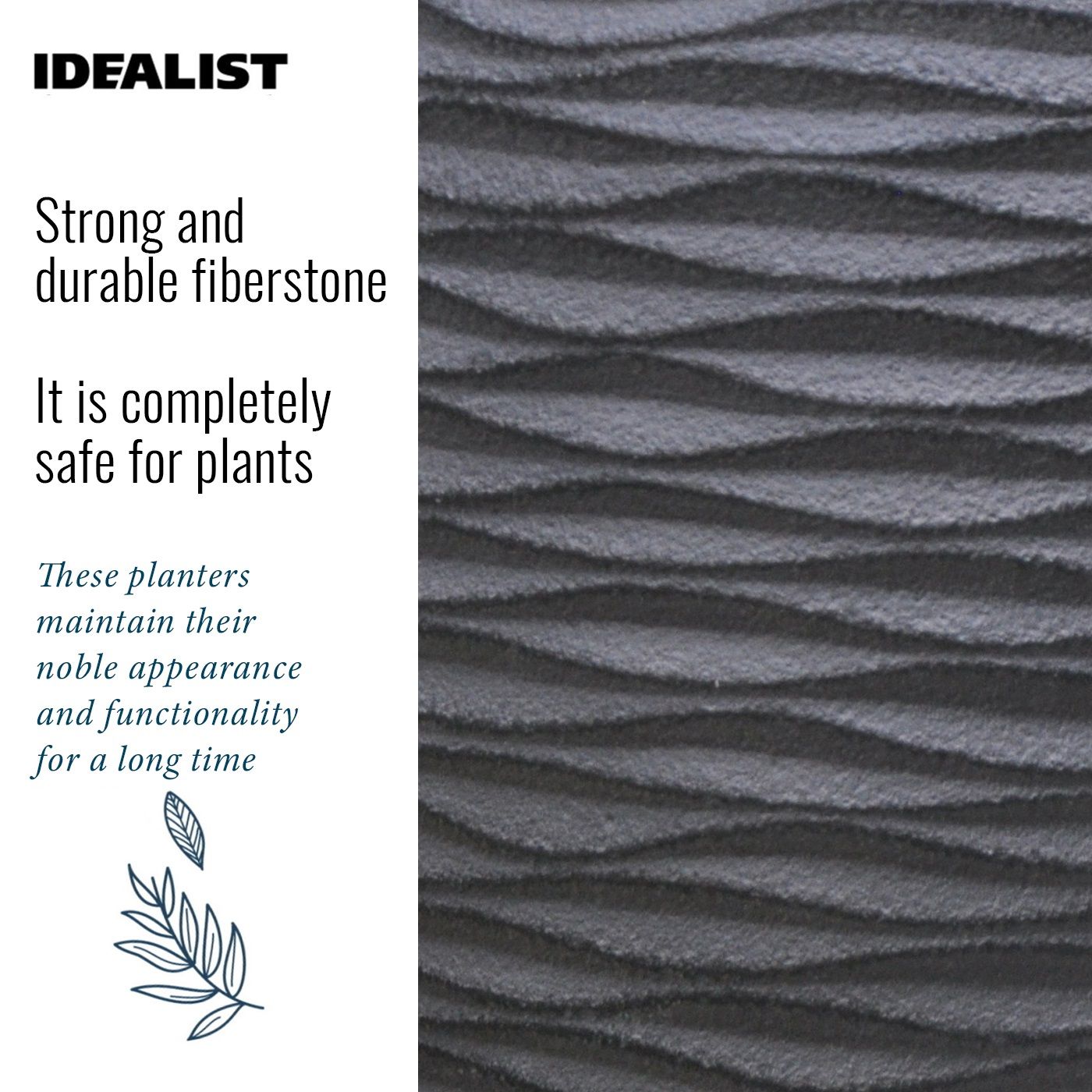 IDEALIST Lite Wave Style Outdoor Egg Planter