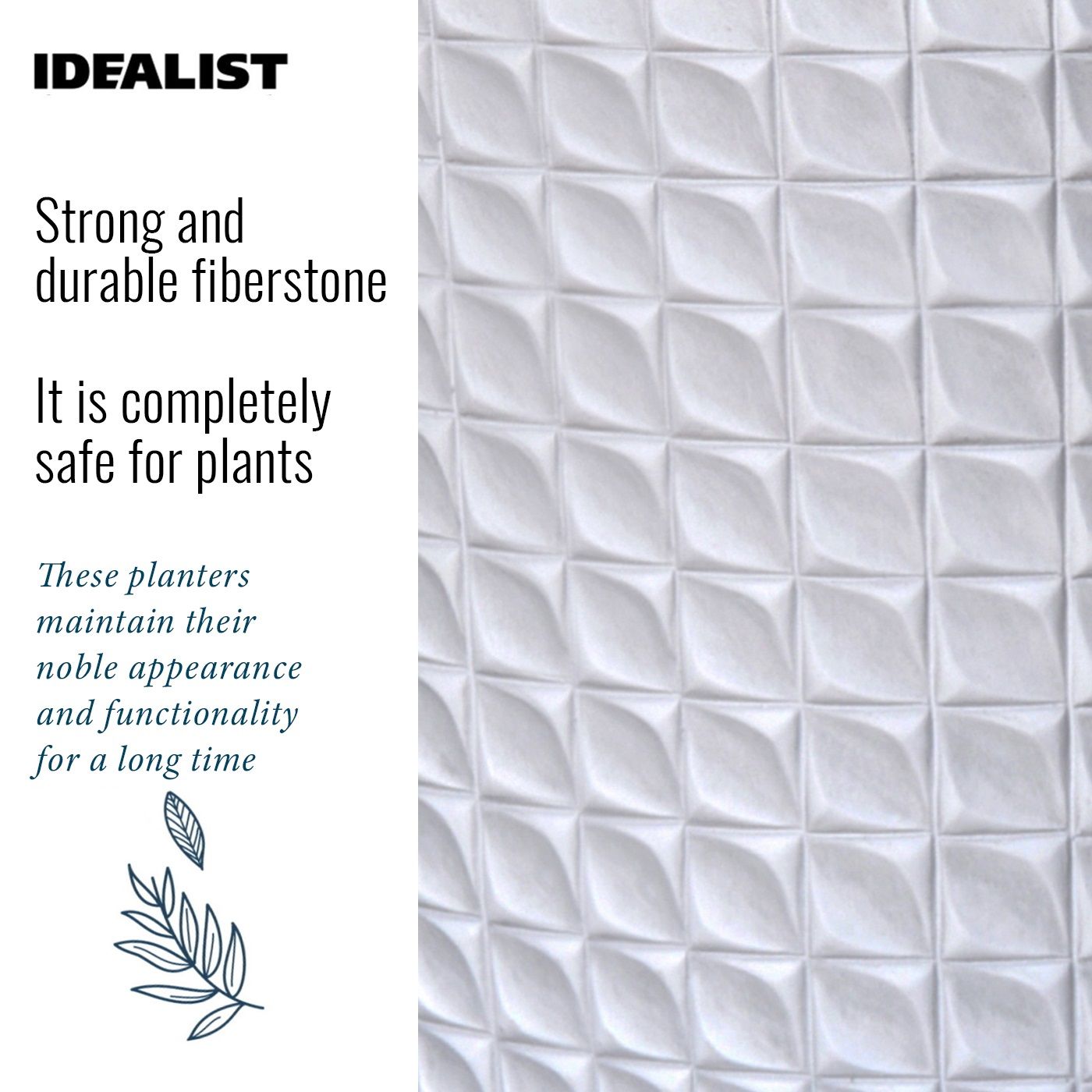 IDEALIST Lite Faceted Effect Planter on Legs