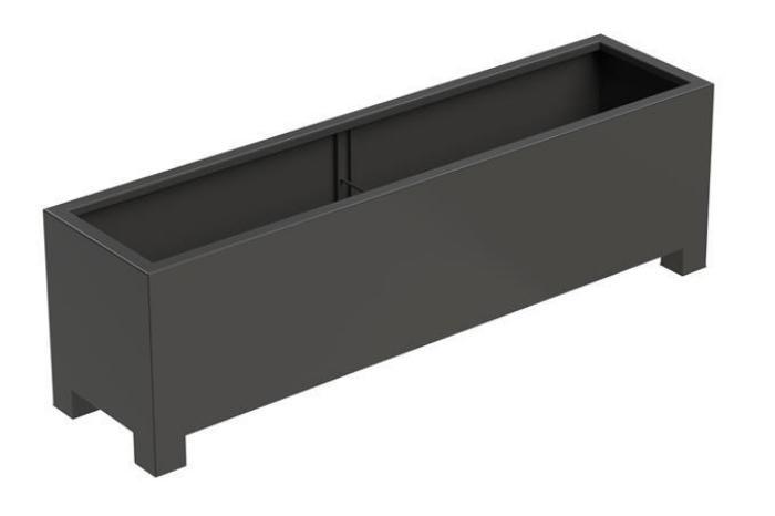 Florida with Feet Outdoor Aluminum Trough Planter