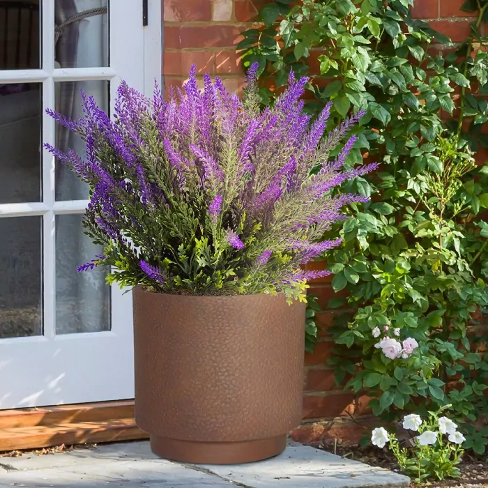 Coloured plastic planter