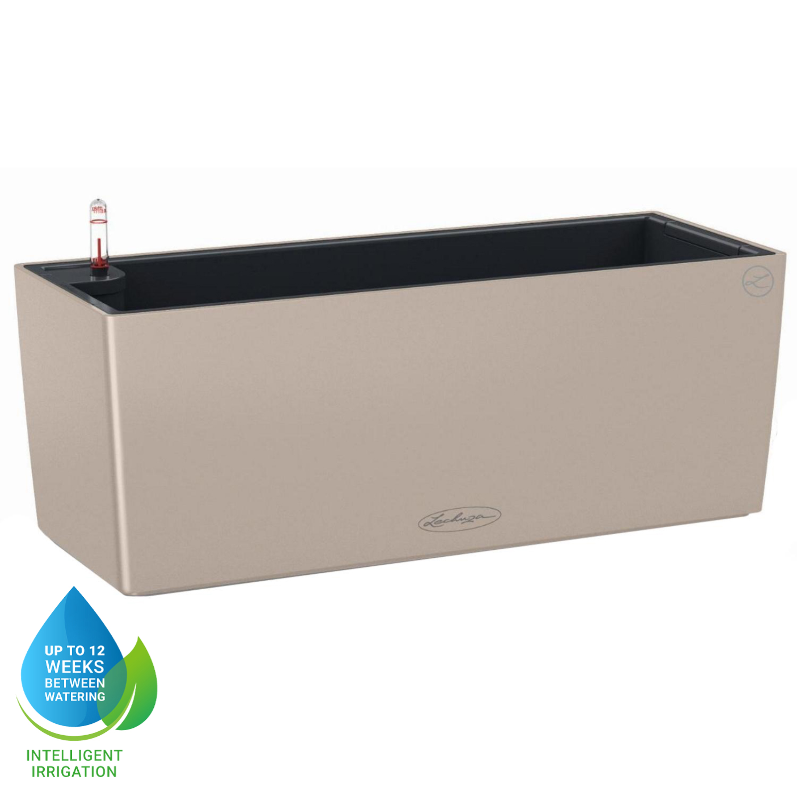 LECHUZA BALCONERA Color Trough Poly Resin Self-watering Planter