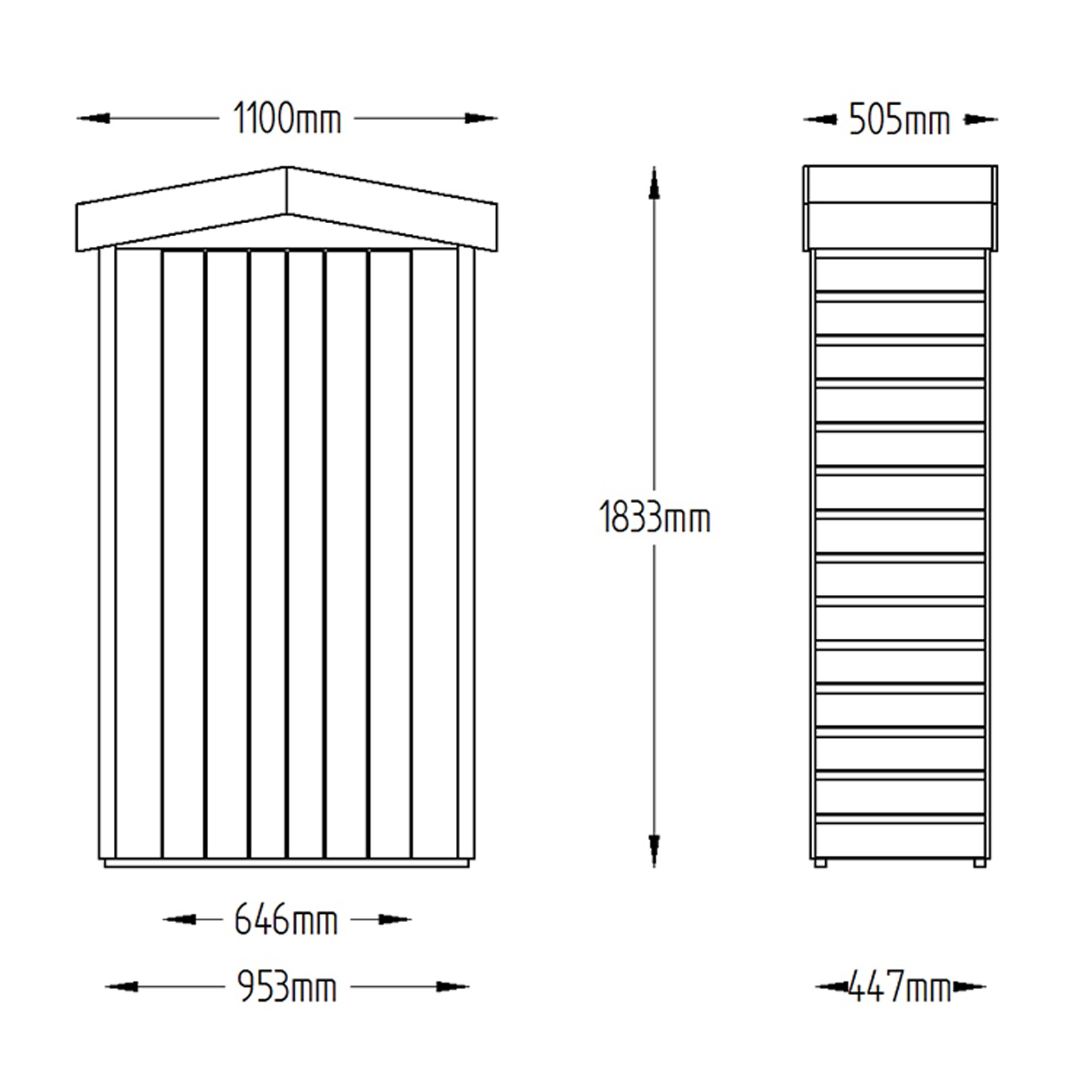 Installed Outdoor Pressure Treated Wooden Shiplap Apex Tall Garden Store by Forest Garden