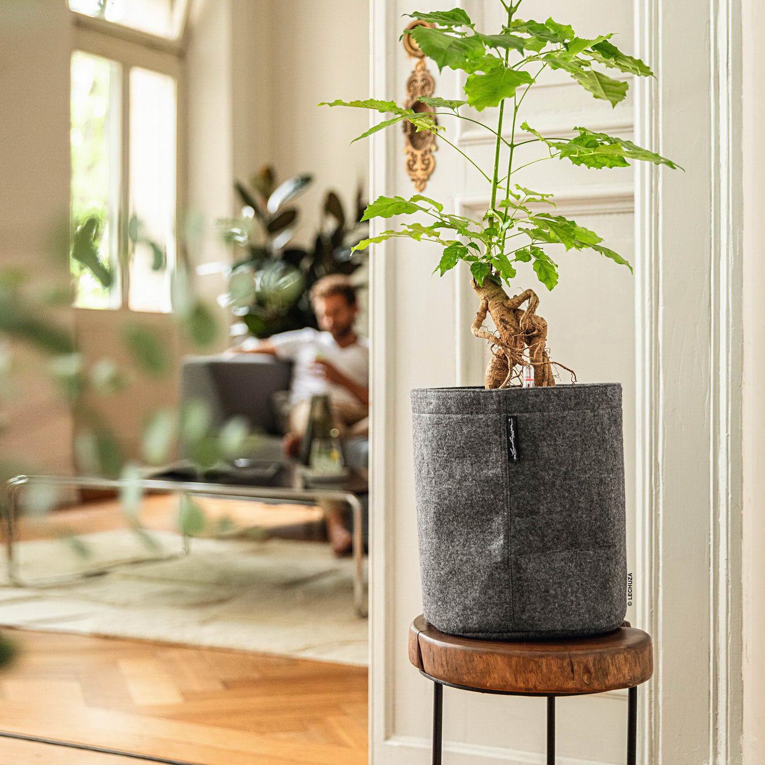 LECHUZA TRENDCOVER Round Self-watering Planter