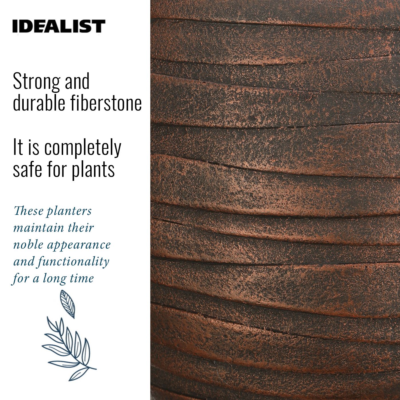 IDEALIST Lite Row Style Round Indoor Planter