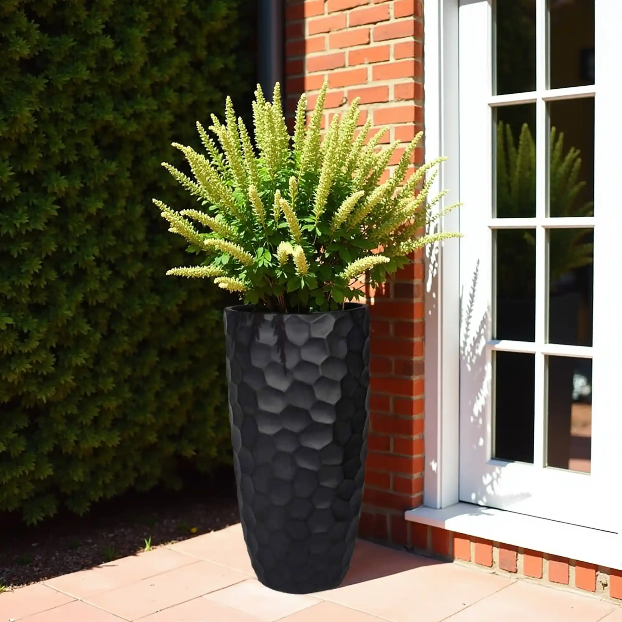 IDEALIST Lite Mosaic Style Tall Round Vase Planter Outdoor Plant Pot