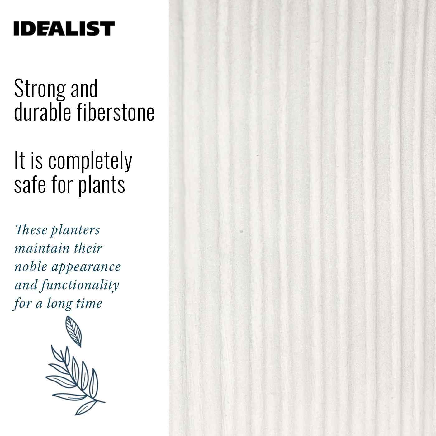 IDEALIST Lite Vertical Ribbed Cylinder Outdoor Planter