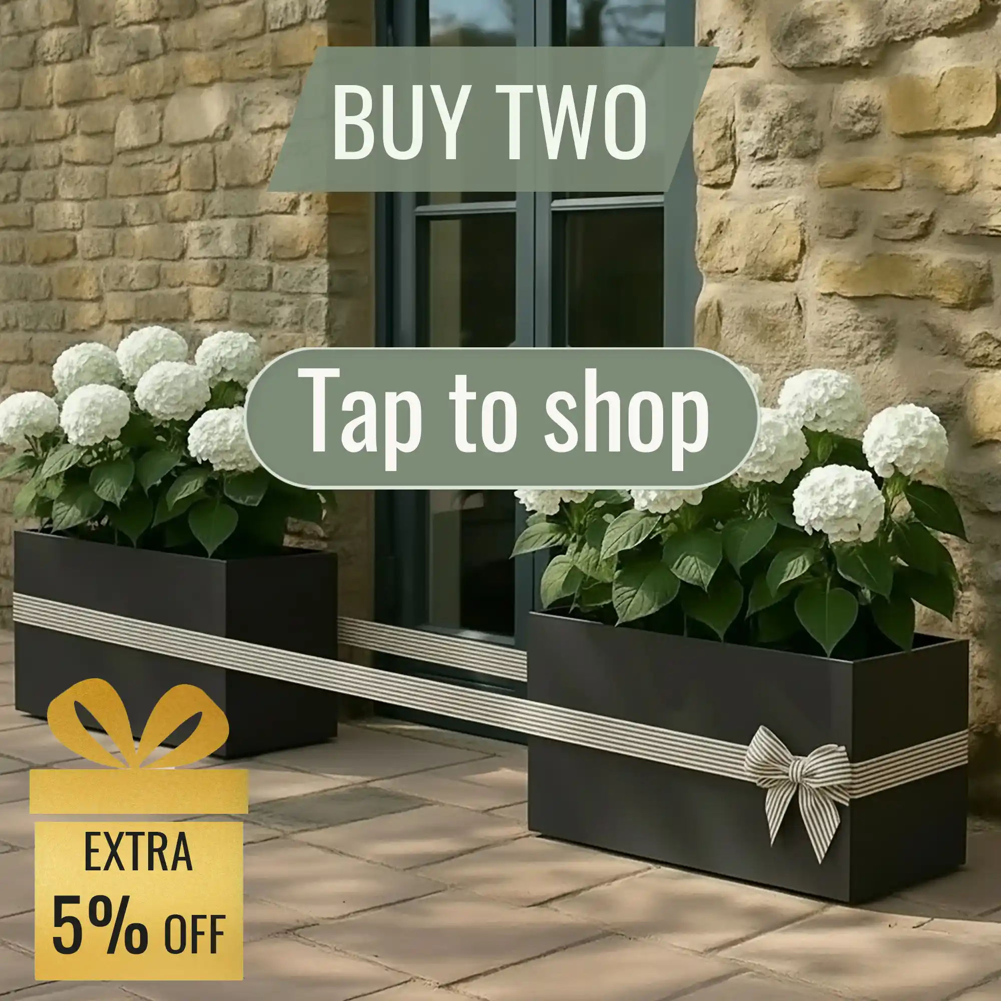 IDEALIST Lite Contemporary Light Concrete High Trough Planter