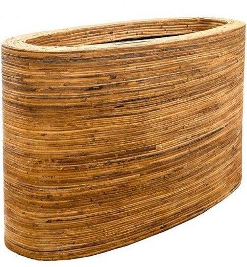 Rattanplanter Oval Tall Natural Indoor Planter