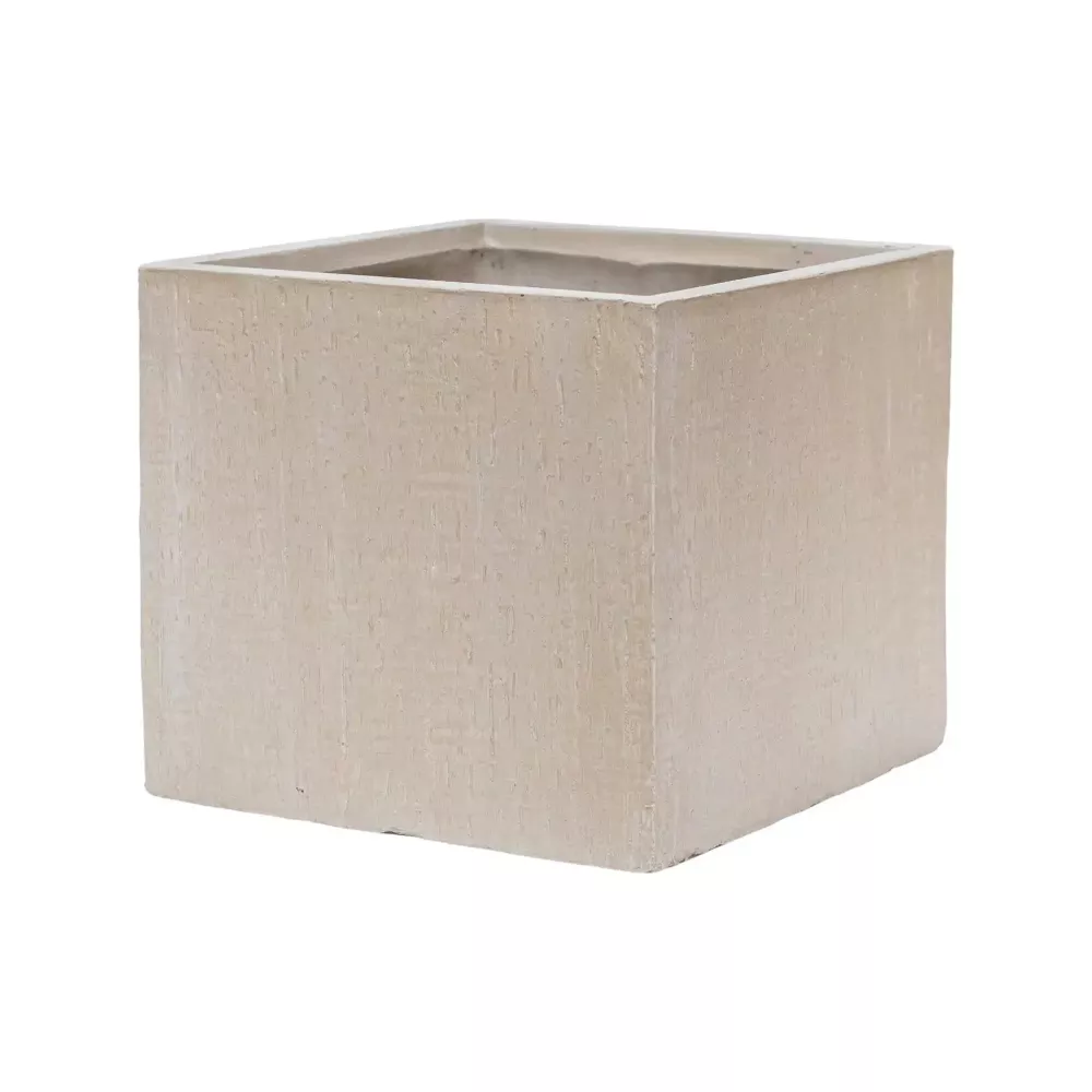 Raindrop Fibreclay Square Planter | Indoor and Outdoor Plant Pot