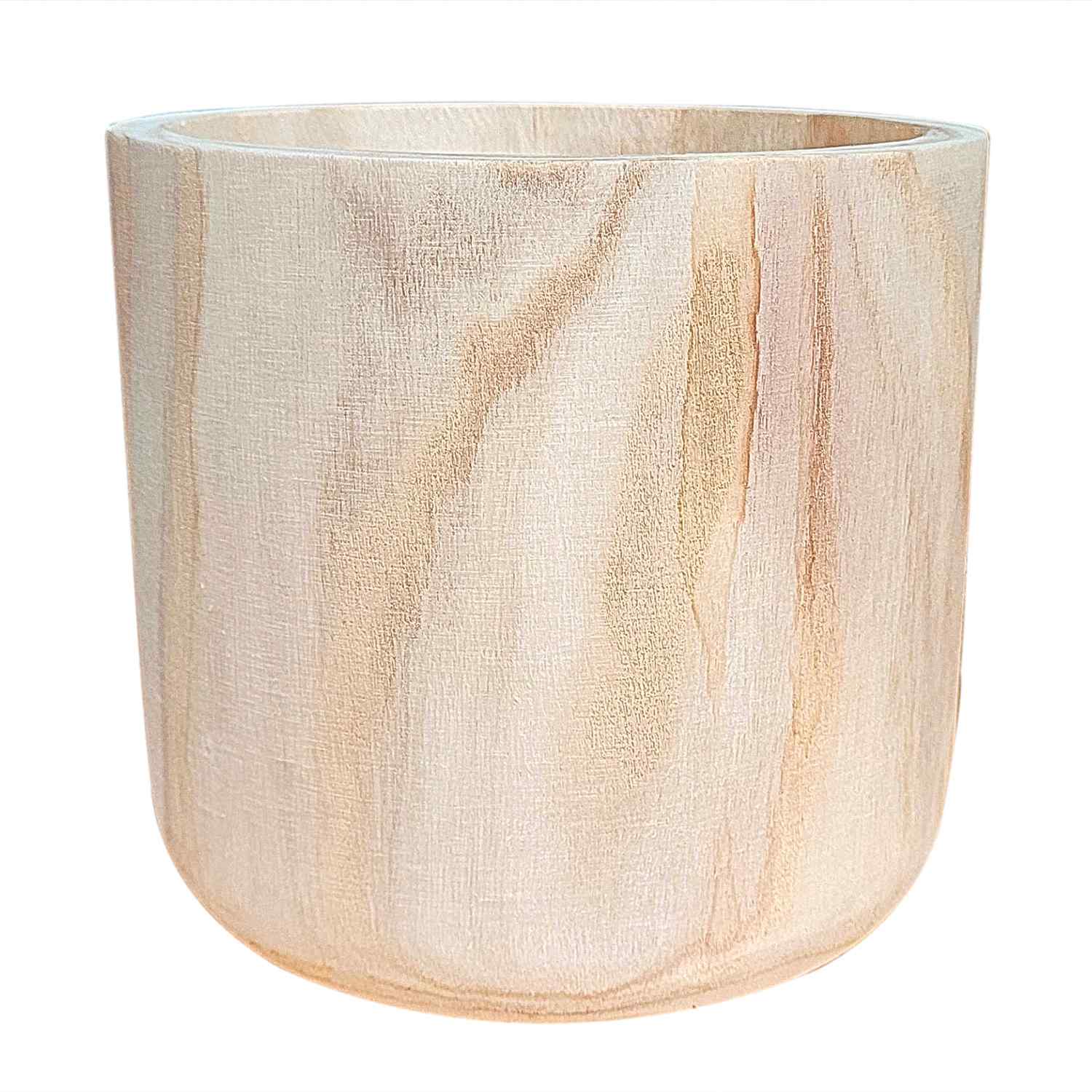 HORTICO CRAFT Wooden House Planter Round Indoor Plant Pot for House Plants with Waterproof Liner