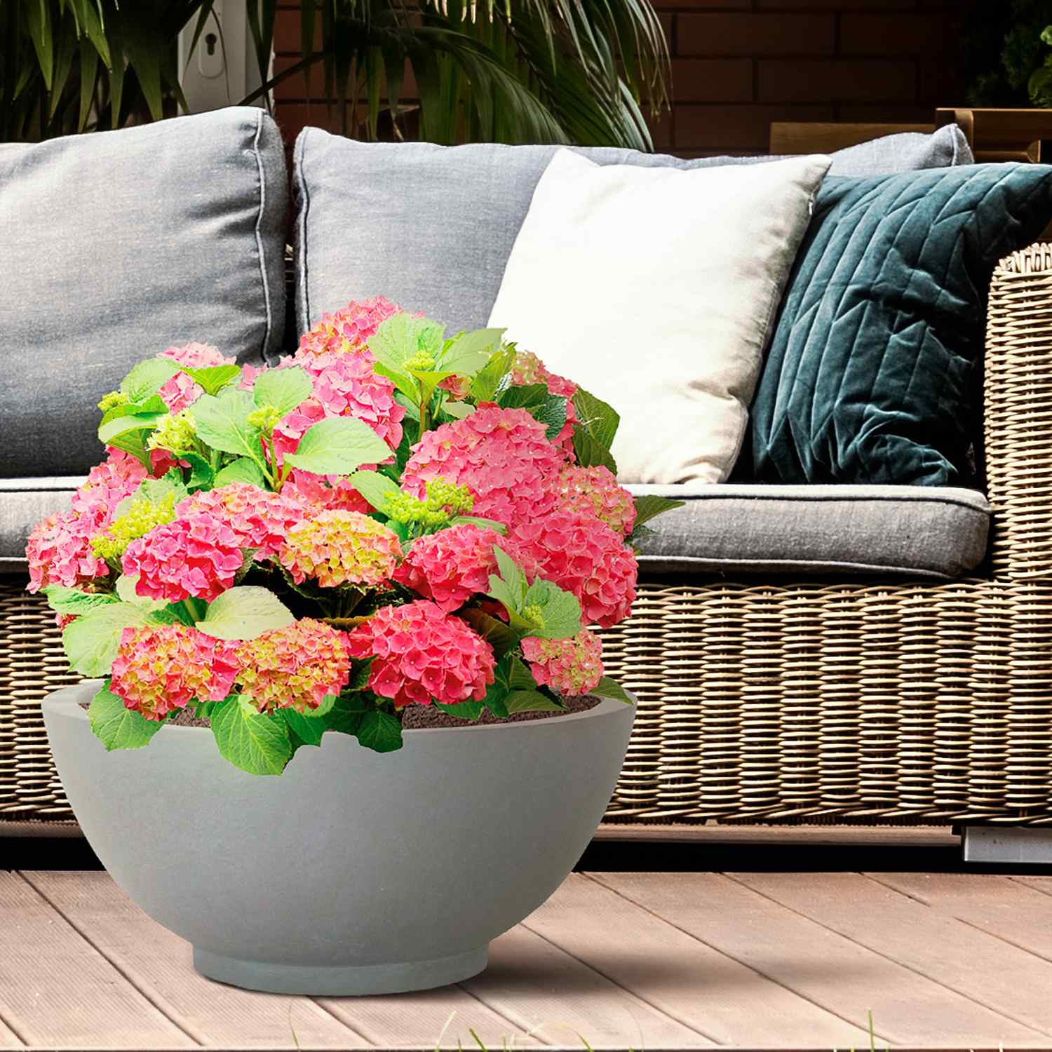 IDEALIST Lite Dish Style Smooth Bowl Outdoor Planter