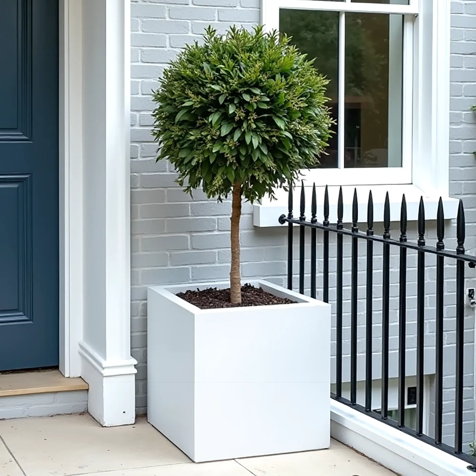 IDEALIST Lite Square Box Contemporary Light Concrete Planter