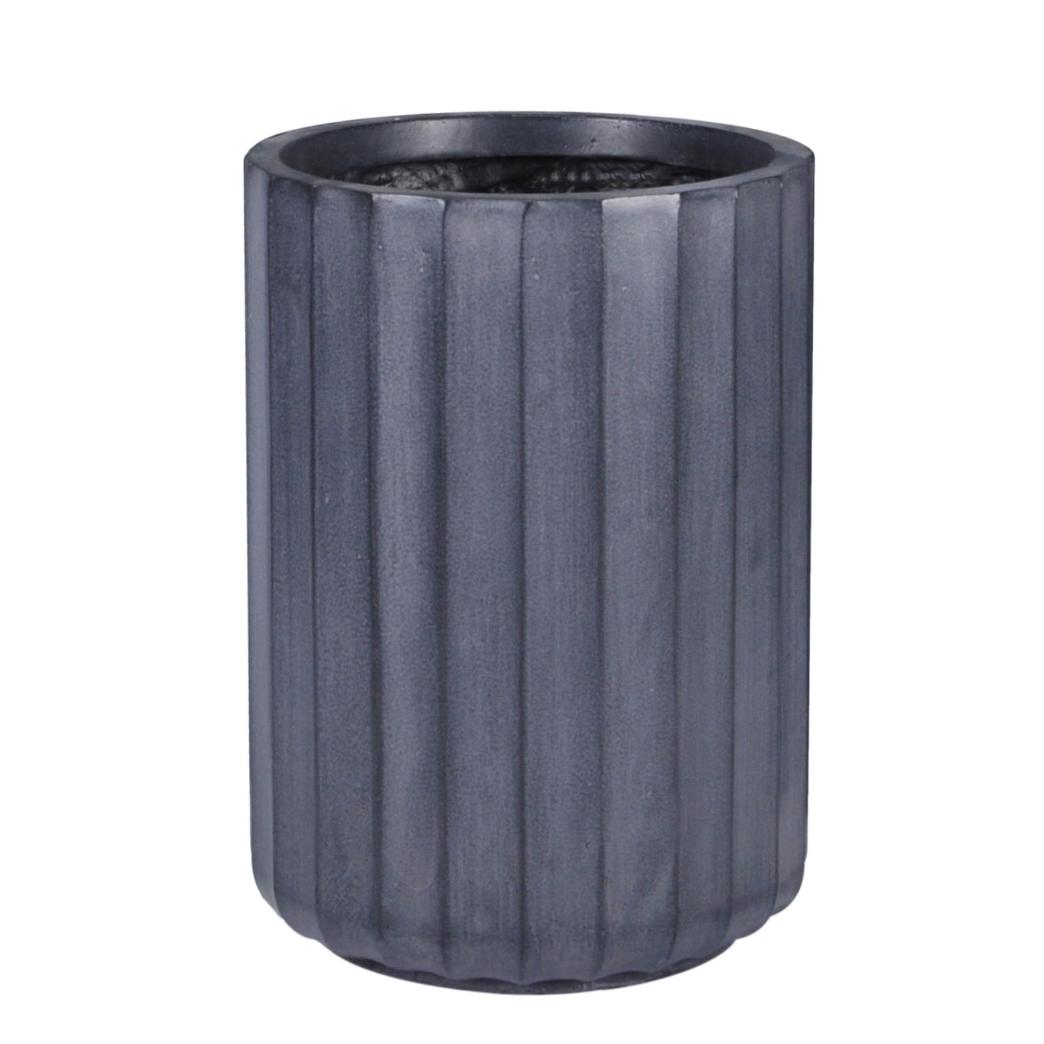 IDEALIST Lite Modern Ribbed Cylinder Round Outdoor Planter