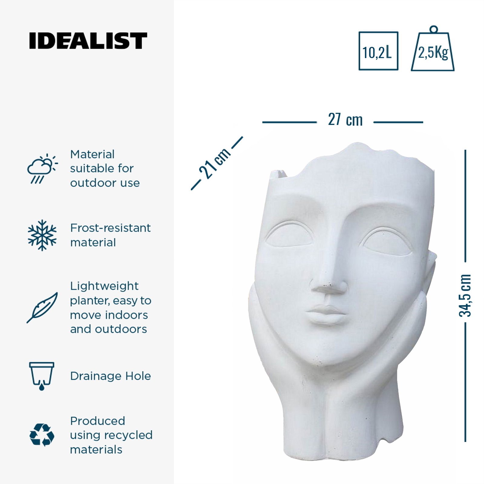 IDEALIST Lite Oval Face Outdoor Plant Pot