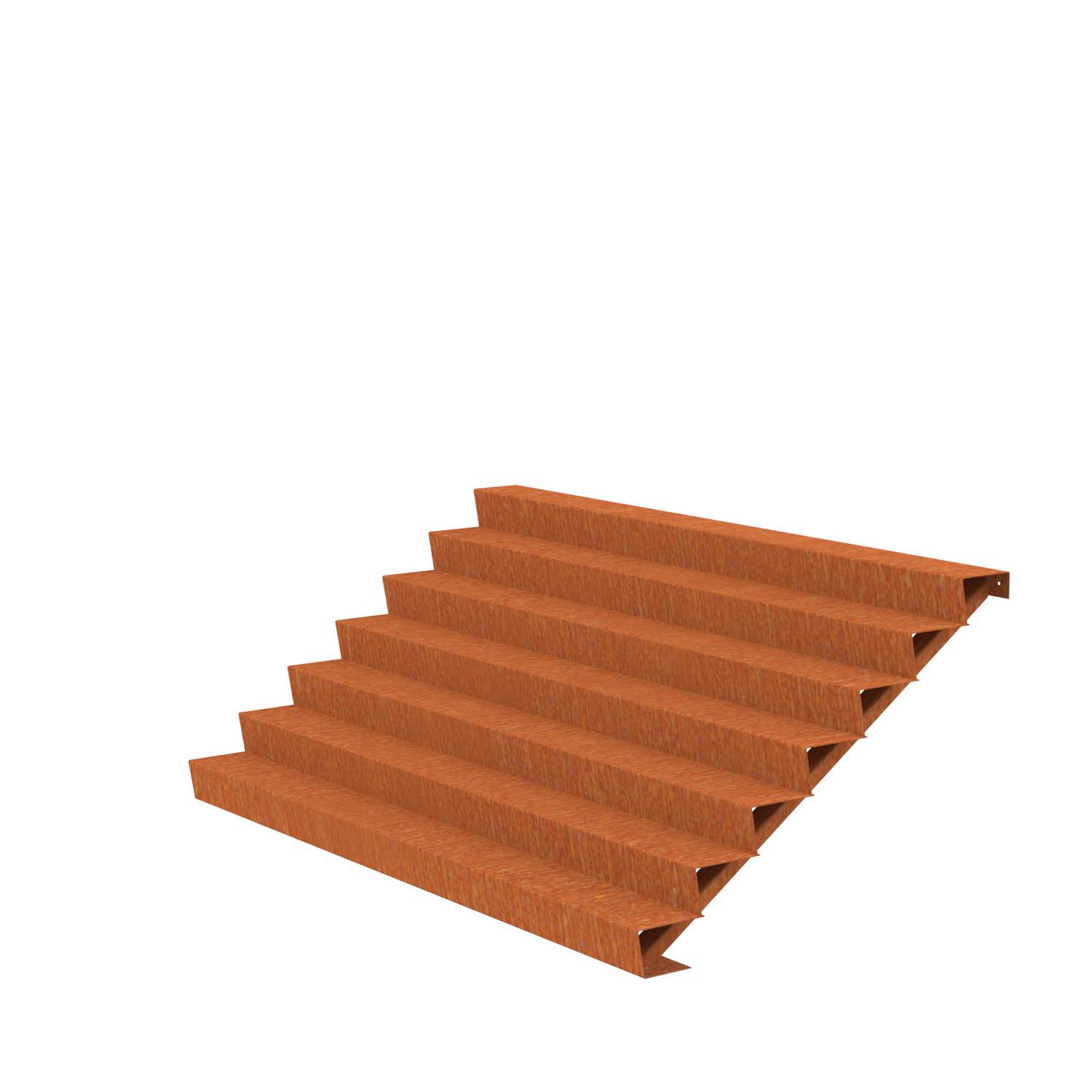 7 Steps Corten Steel Stair