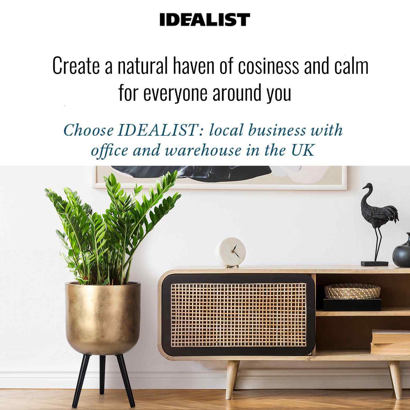 IDEALIST Lite Round Planter on Legs, Round Pot Plant Stand Indoor