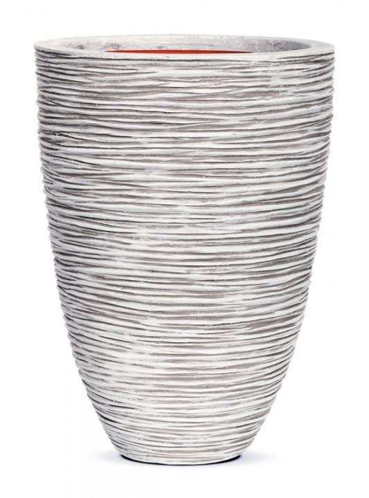 Round Resin Ribbed Planter by Cadix Capi Tutch Vase Elegance Low