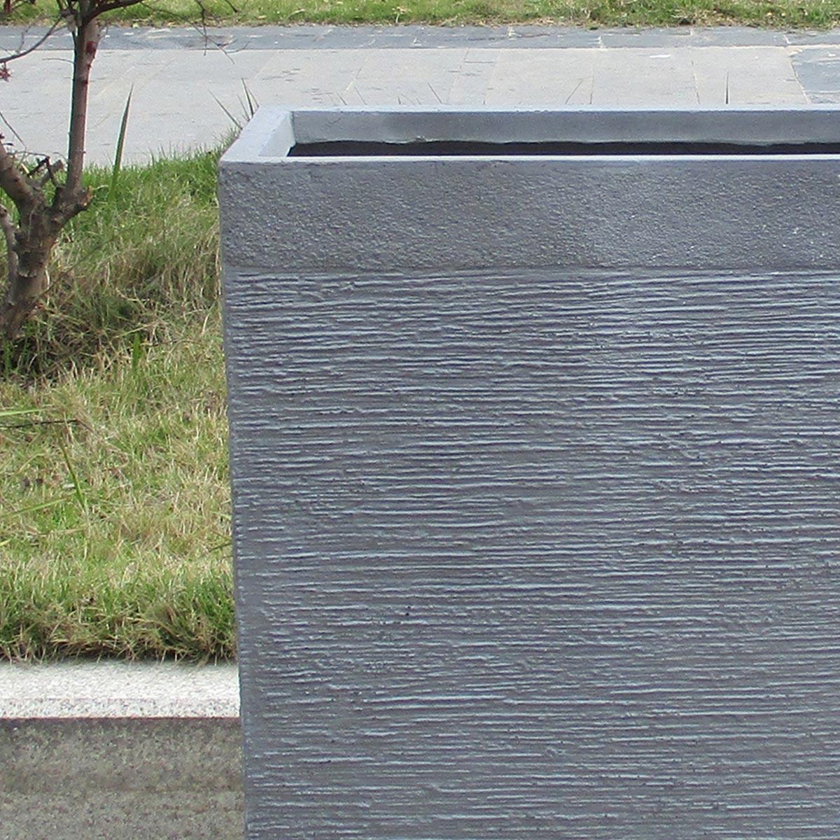 Ribbed Light Concrete Barrier Planter by Idealist Lite