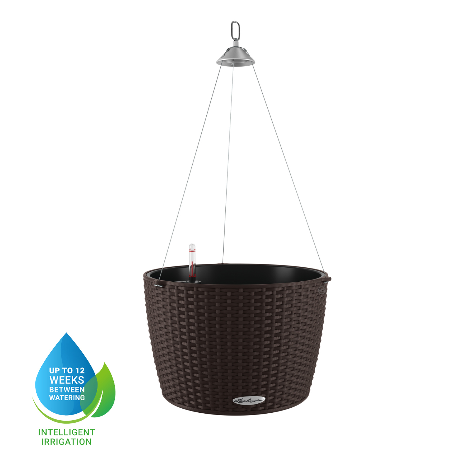 LECHUZA NIDO Cottage Round Poly Resin Outdoor Self-watering Planter