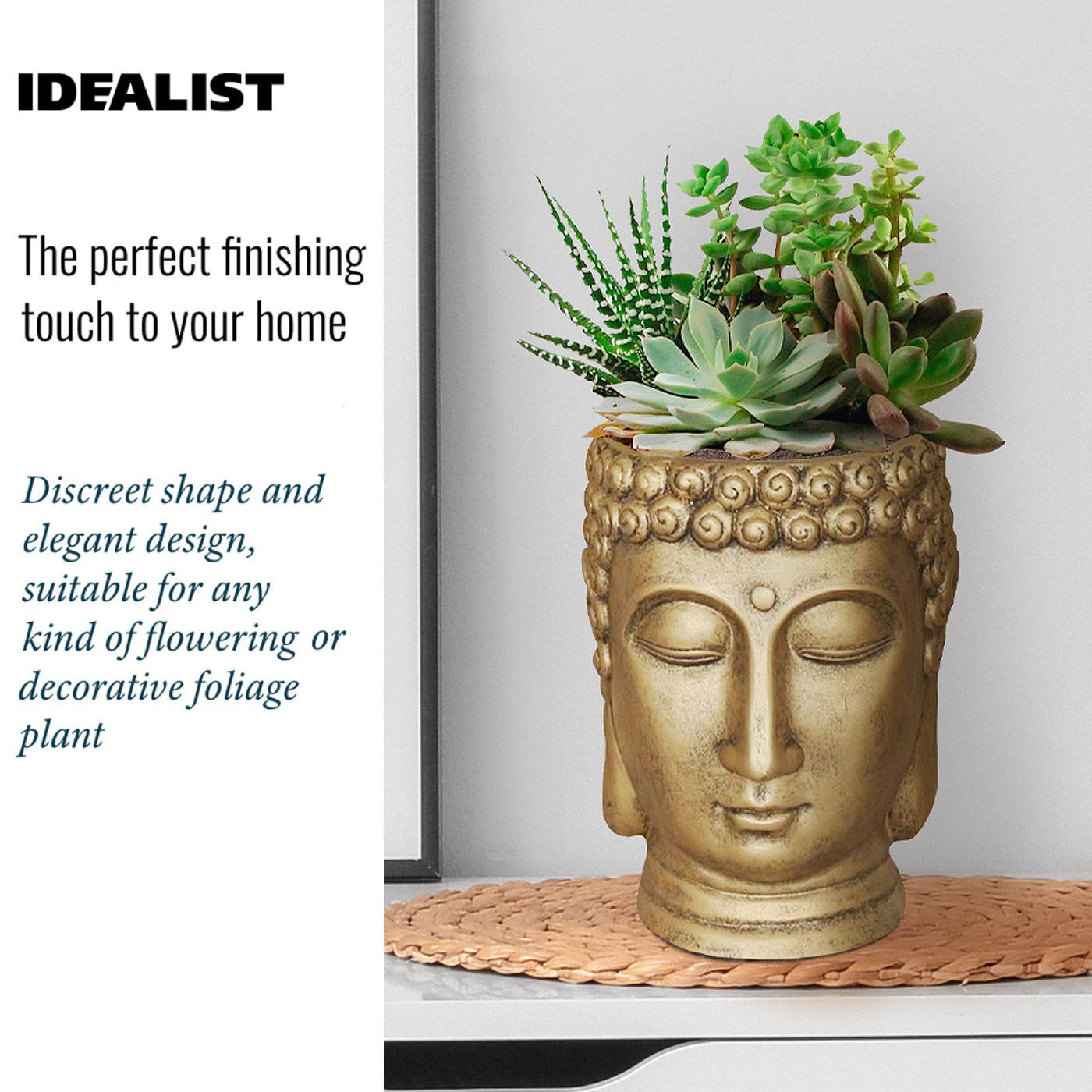 IDEALIST Lite Buddha Face Plant Pot Indoor