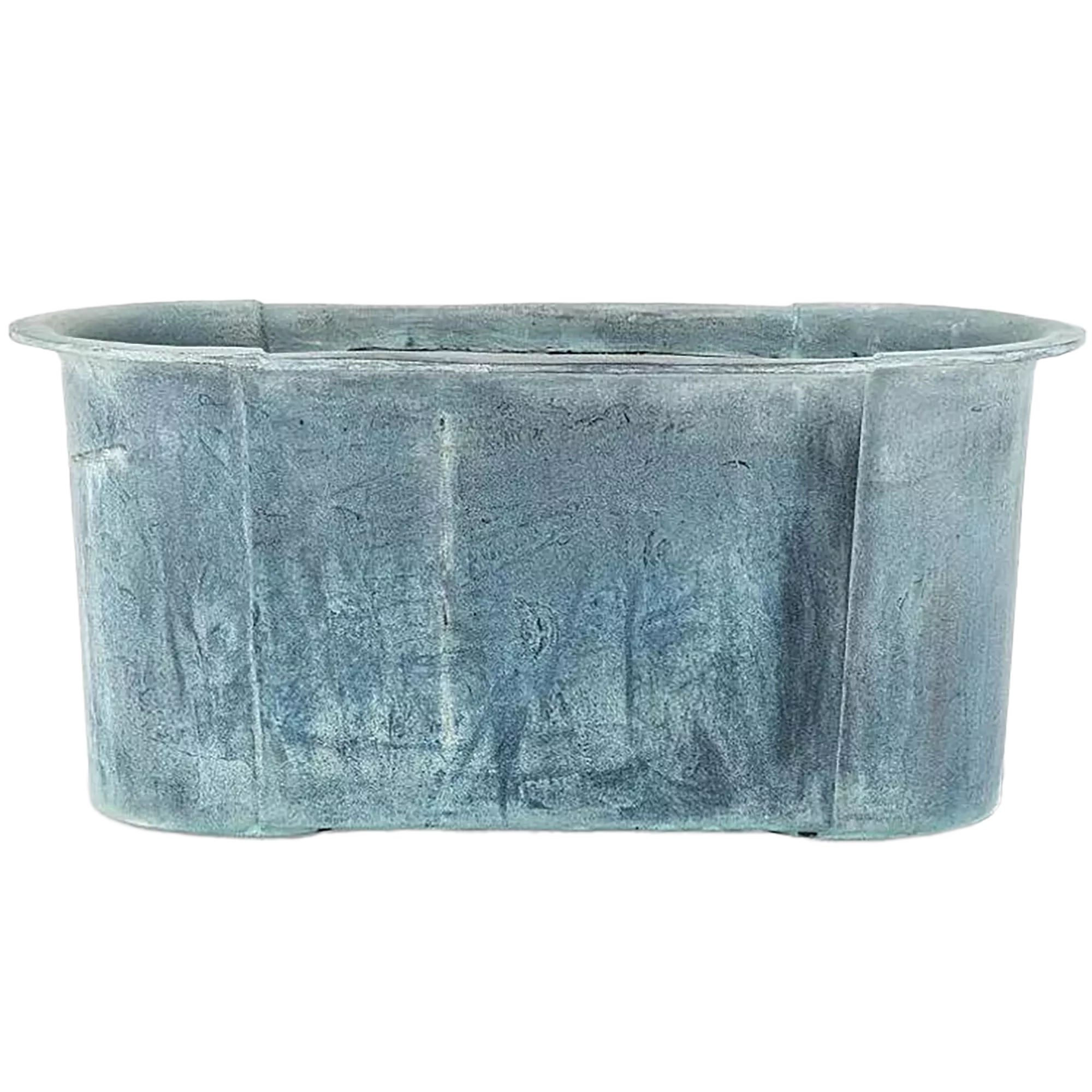 Provencal Fiberglass Trough B.Copper Planter Pot In/Out