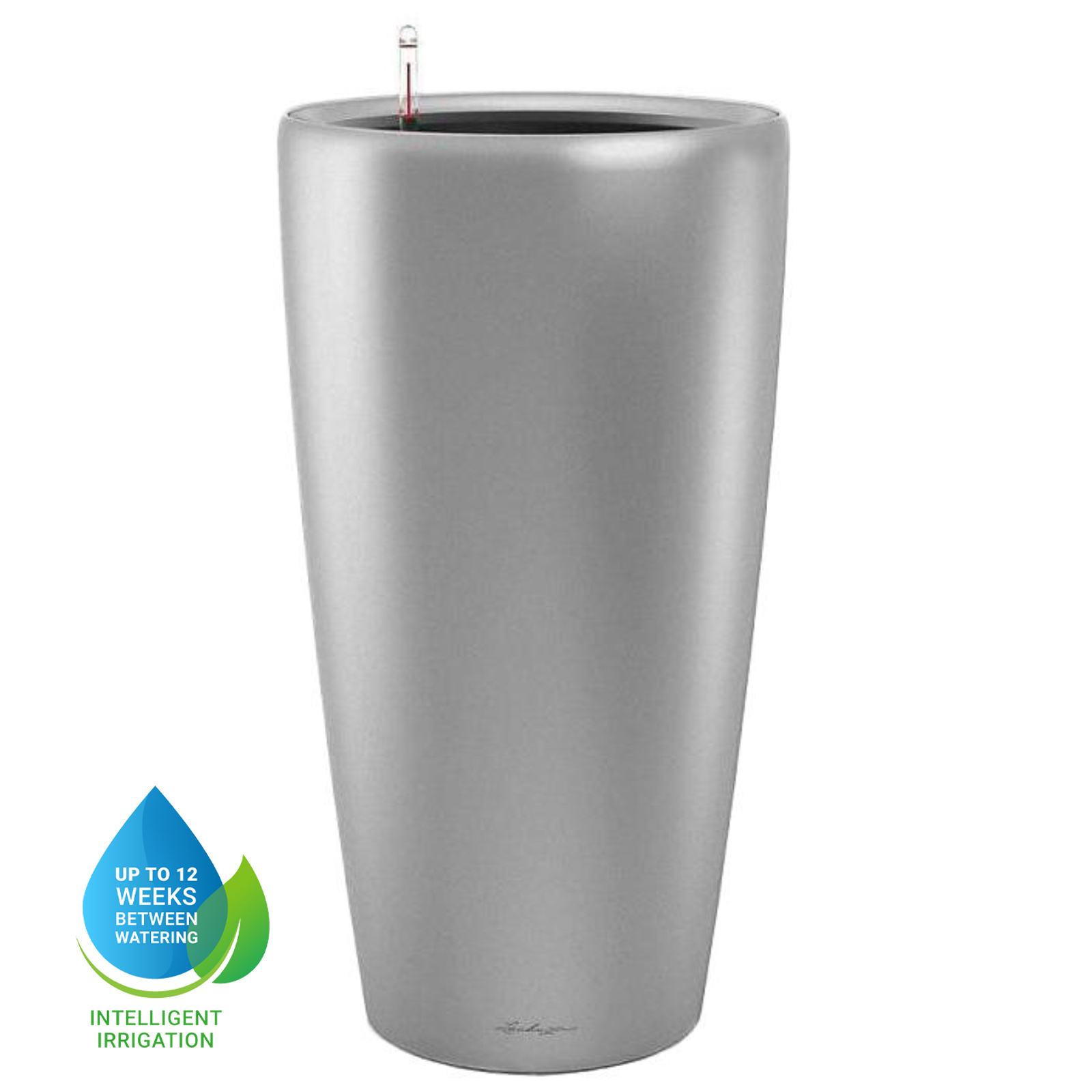 LECHUZA Rondo Round Tall Poly Resin Self-watering Planter