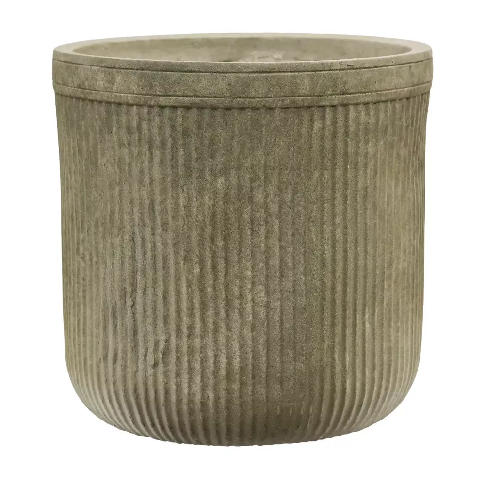 Vertical Rib Fibreclay Cylinder Planter | Indoor and Outdoor Plant Pot