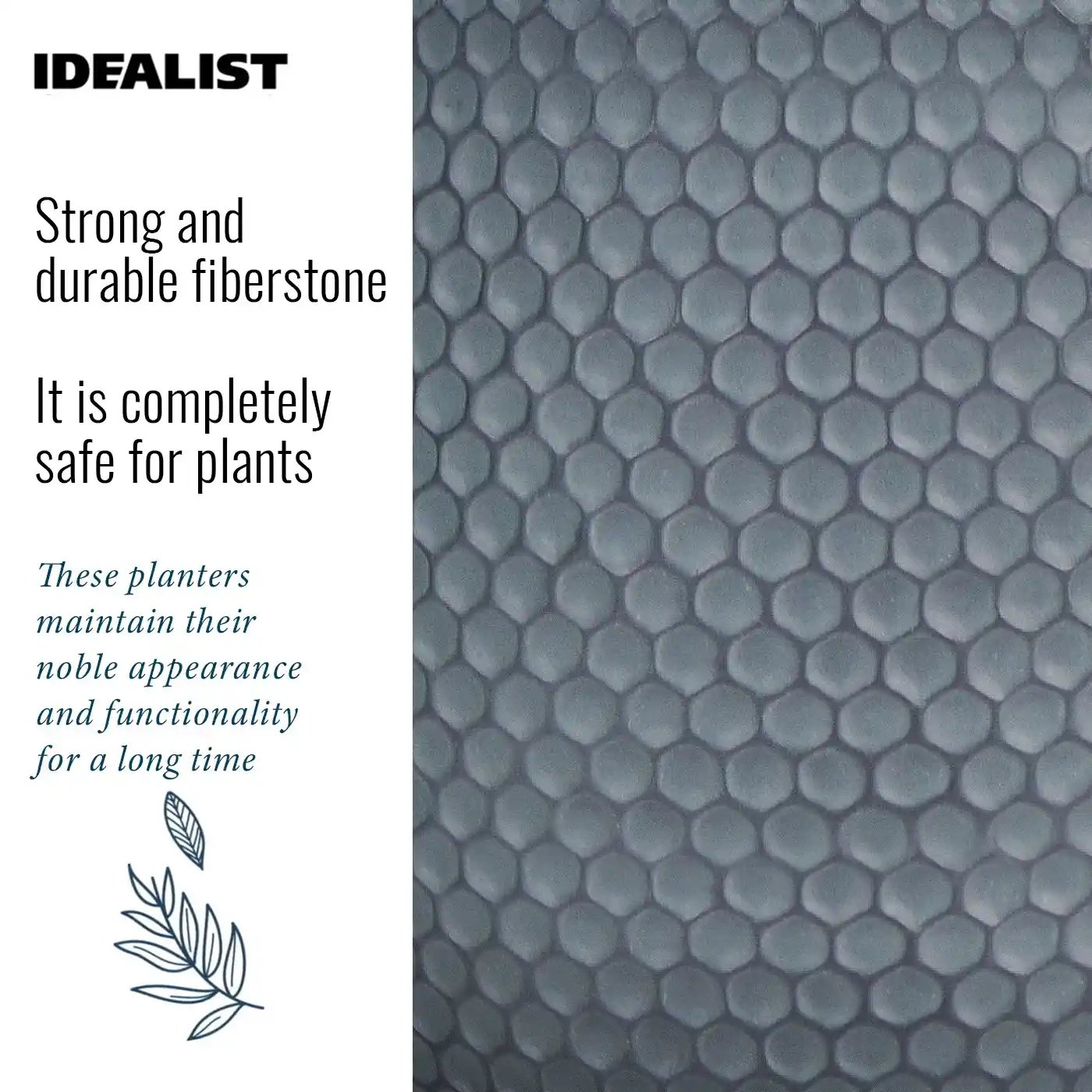 IDEALIST Lite Honeycomb Style Egg Planter on Legs, Round Pot Plant Stand Indoor