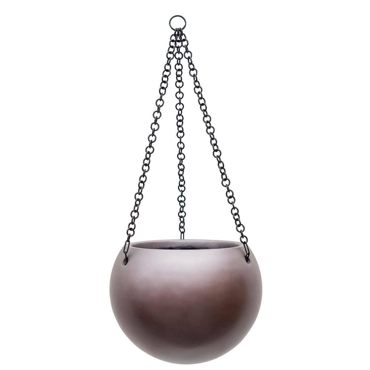 Gradient Hanging Globe Matt Coffee D24 H19 cm Planter
