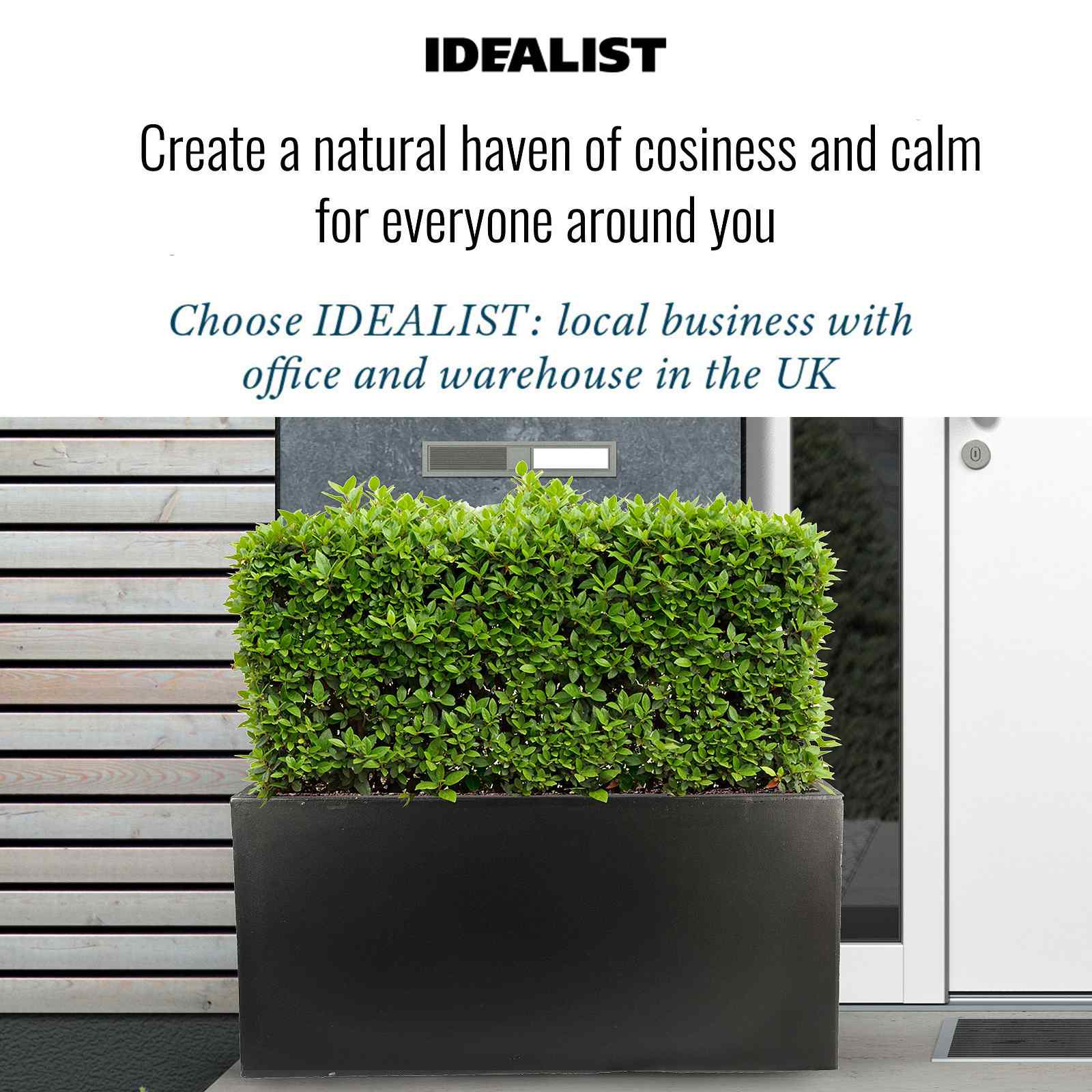 IDEALIST Lite Contemporary Light Concrete Trough Planter