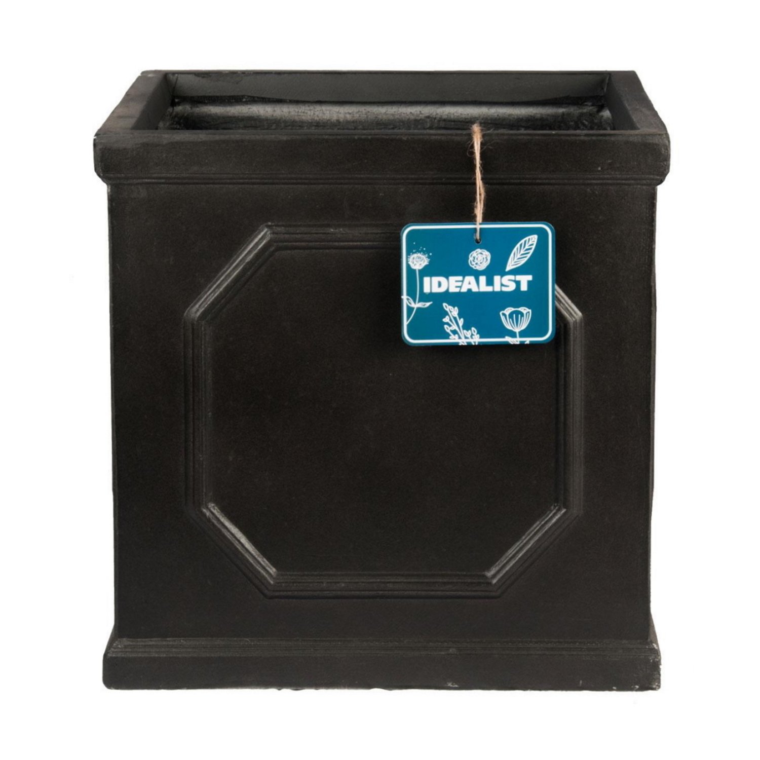 IDEALIST Lite Faux Lead Chelsea Box Square Light Concrete Planter