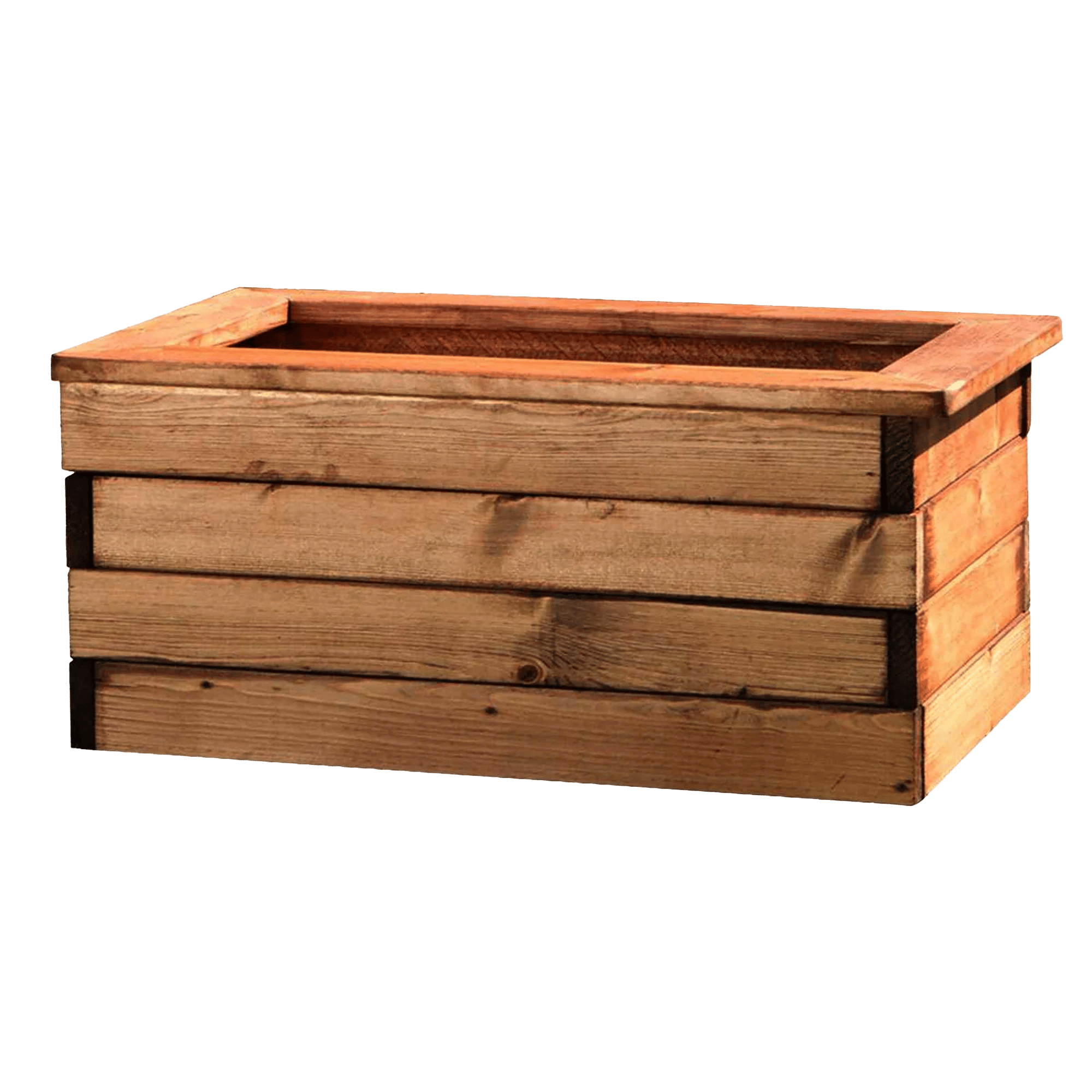 Rustic Scandinavian Redwood Trough Outdoor Planter Made in UK by HORTICO