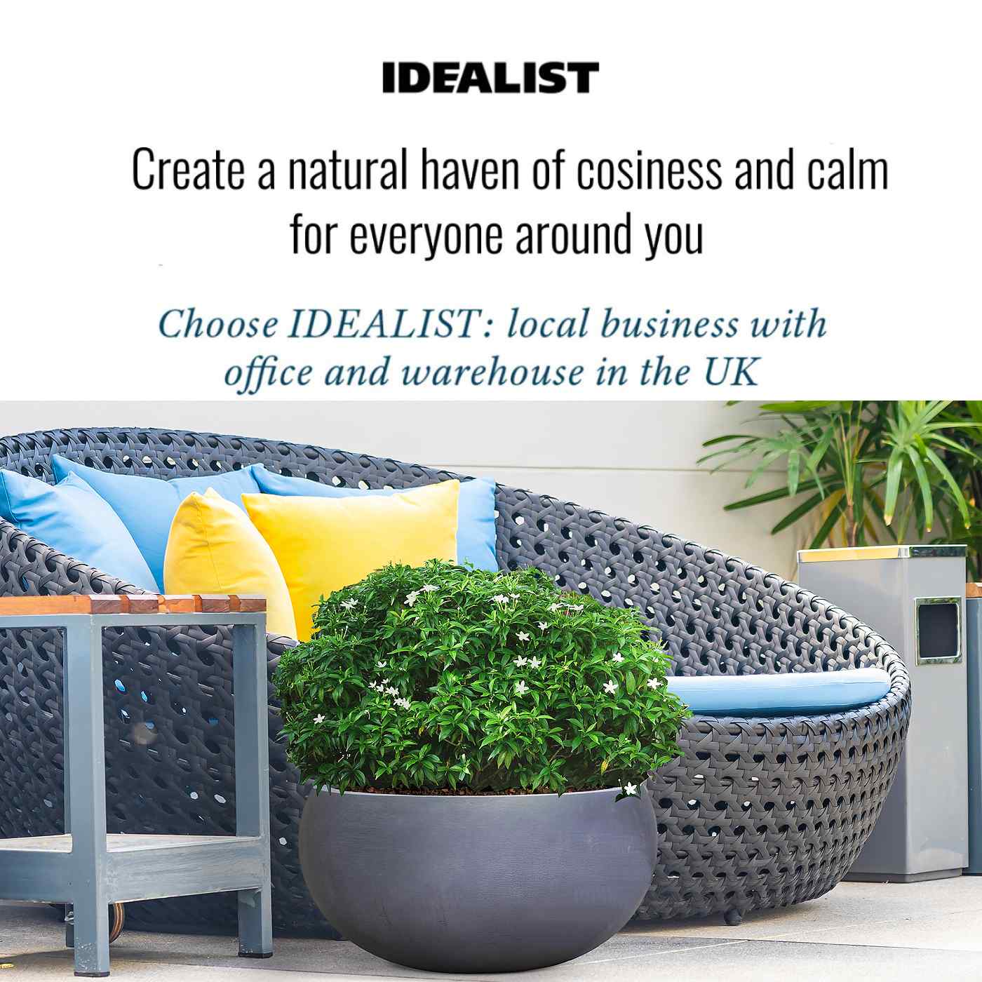 IDEALIST Lite Classic Smooth Bowl Outdoor Planter