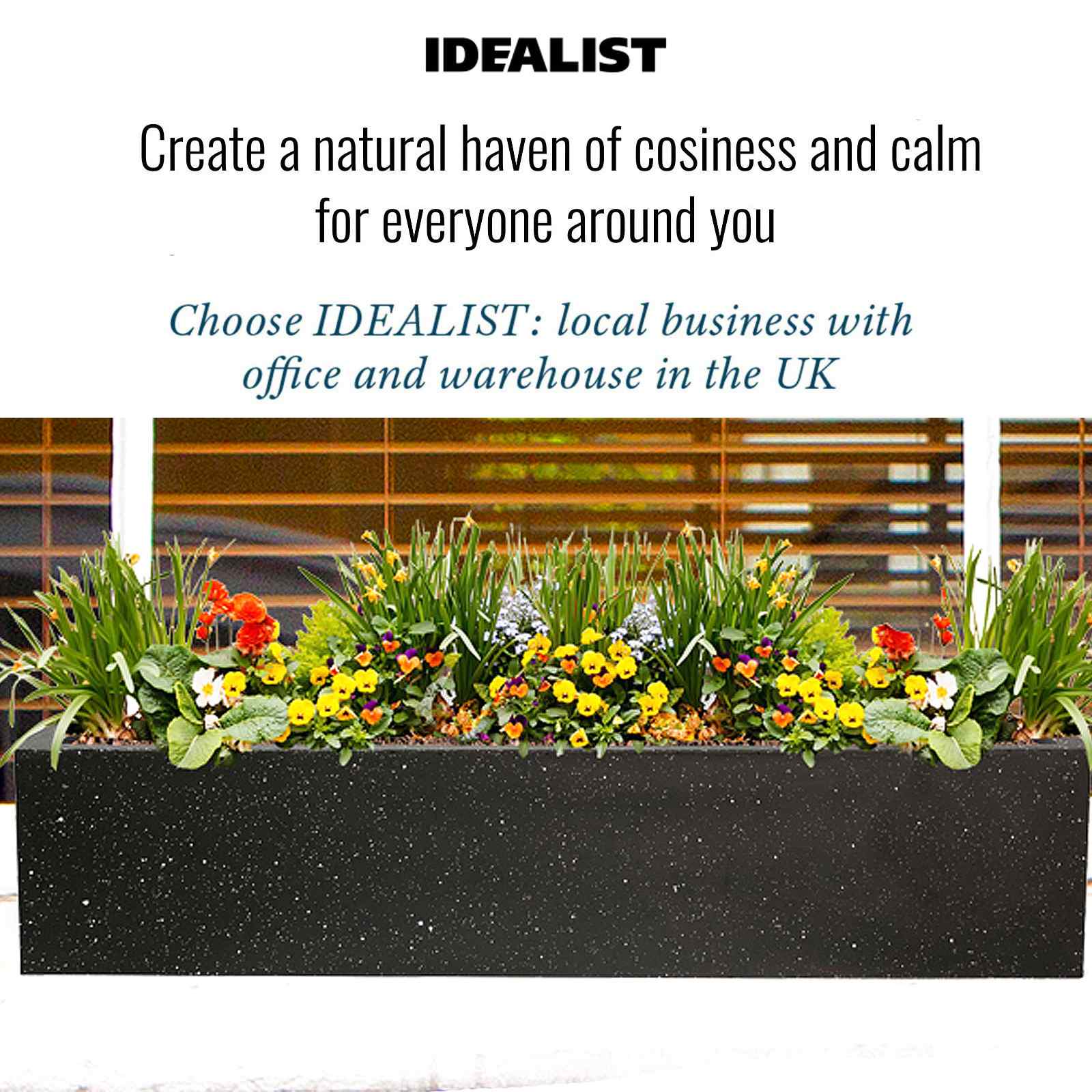 IDEALIST Lite Window Box Light Concrete Planter
