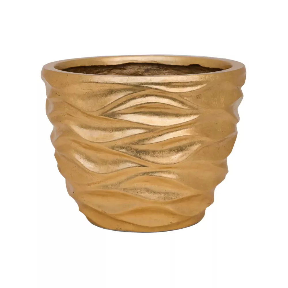 Luxe Lite Glossy Sea Round Indoor Planter