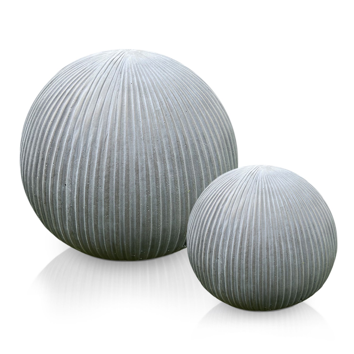 Set of IDEALIST Lite Vertical Ribbed Outdoor Garden Decorative Balls